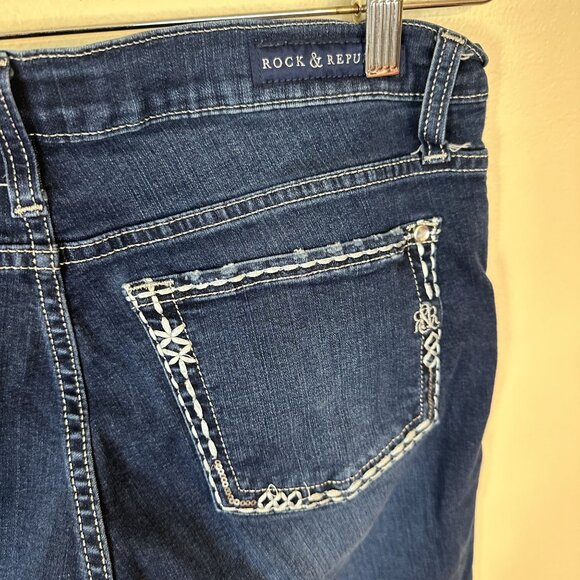 Rock & Republic Womens Denim Jeans Mid Rise Bootcut Size 6 - Picture 8 of 8